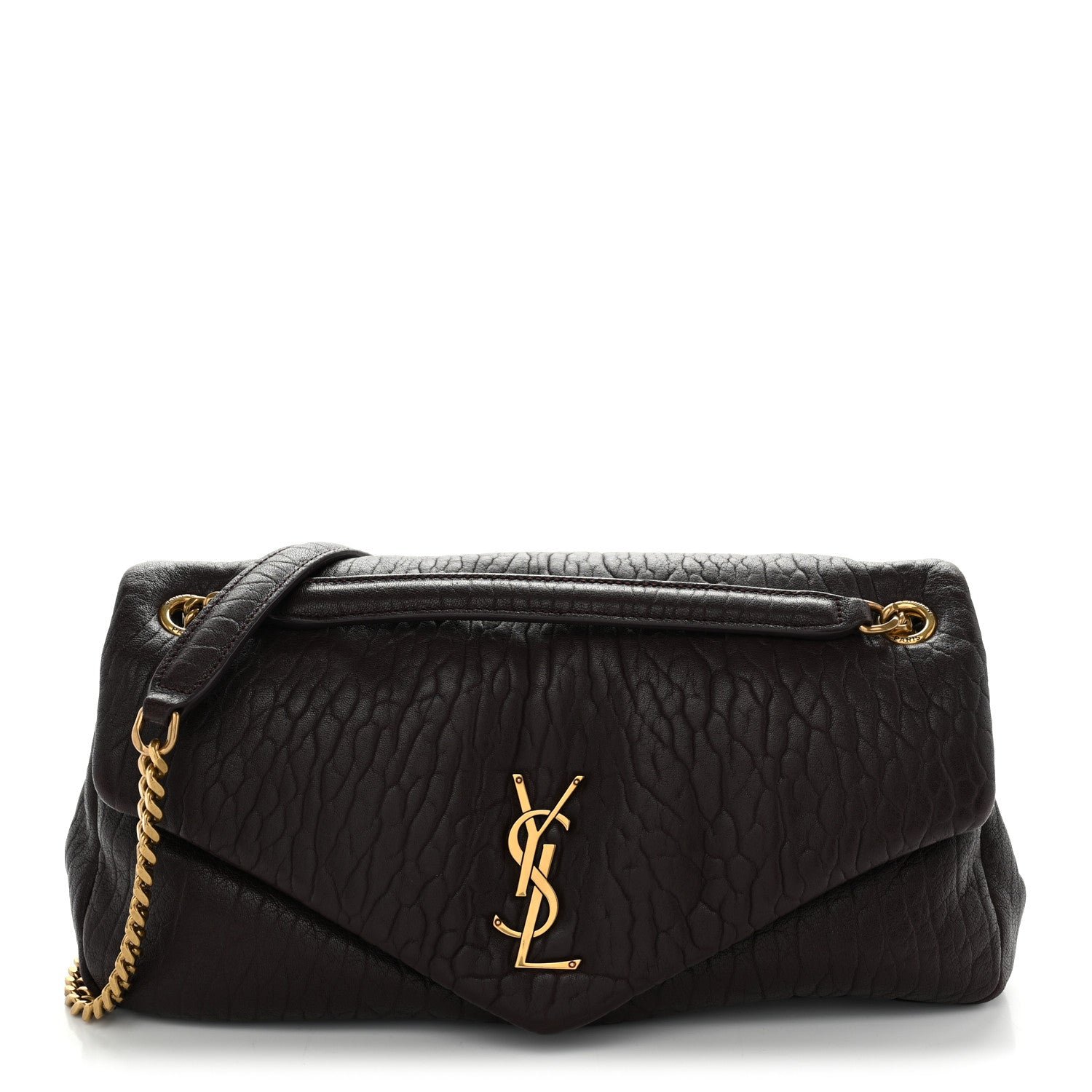 Saint Laurent Grained Lambskin Medium Calypso Dark Currant