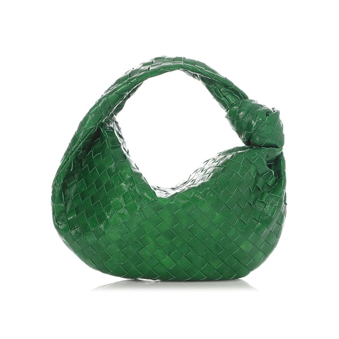 Bottega Veneta Bottega Veneta Metallic Green Patent Teen Jodie
