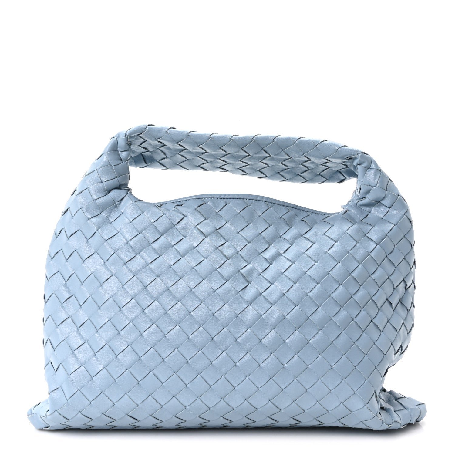 Bottega Veneta Calfskin Intrecciato Small Hop Ice