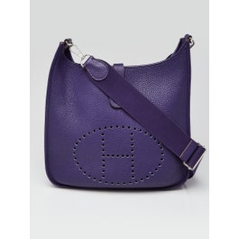 Isabel Marant Hermes Ultraviolet Clemence Leather Evelyne III GM Bag