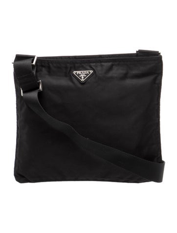 Prada Enameled Metal Triangle Shoulder Bag