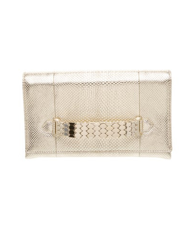 Bvlgari Embossed Leather Clutch