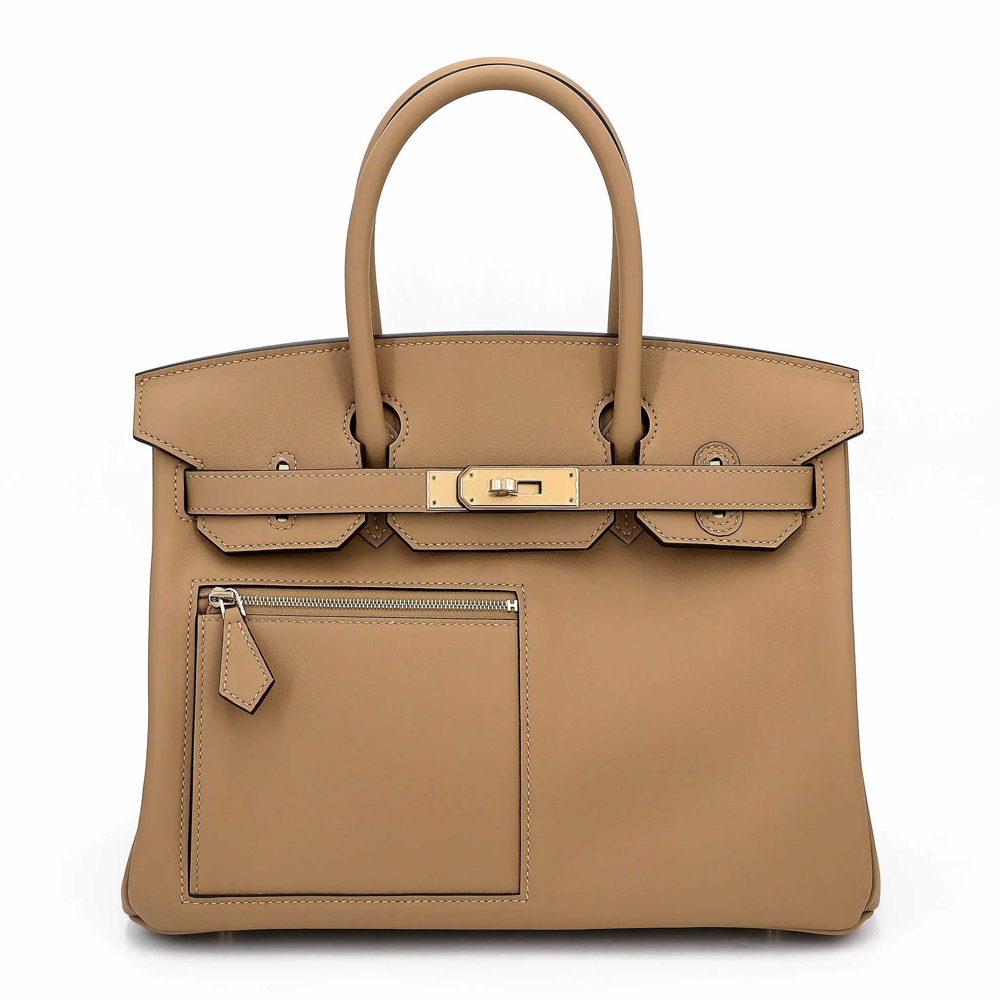 Brand New ( Rank N ) HERMÈS Limited Edition Birkin 30 Colormatic Poussiere (1C) Swift Permabrass hardware K (2025)