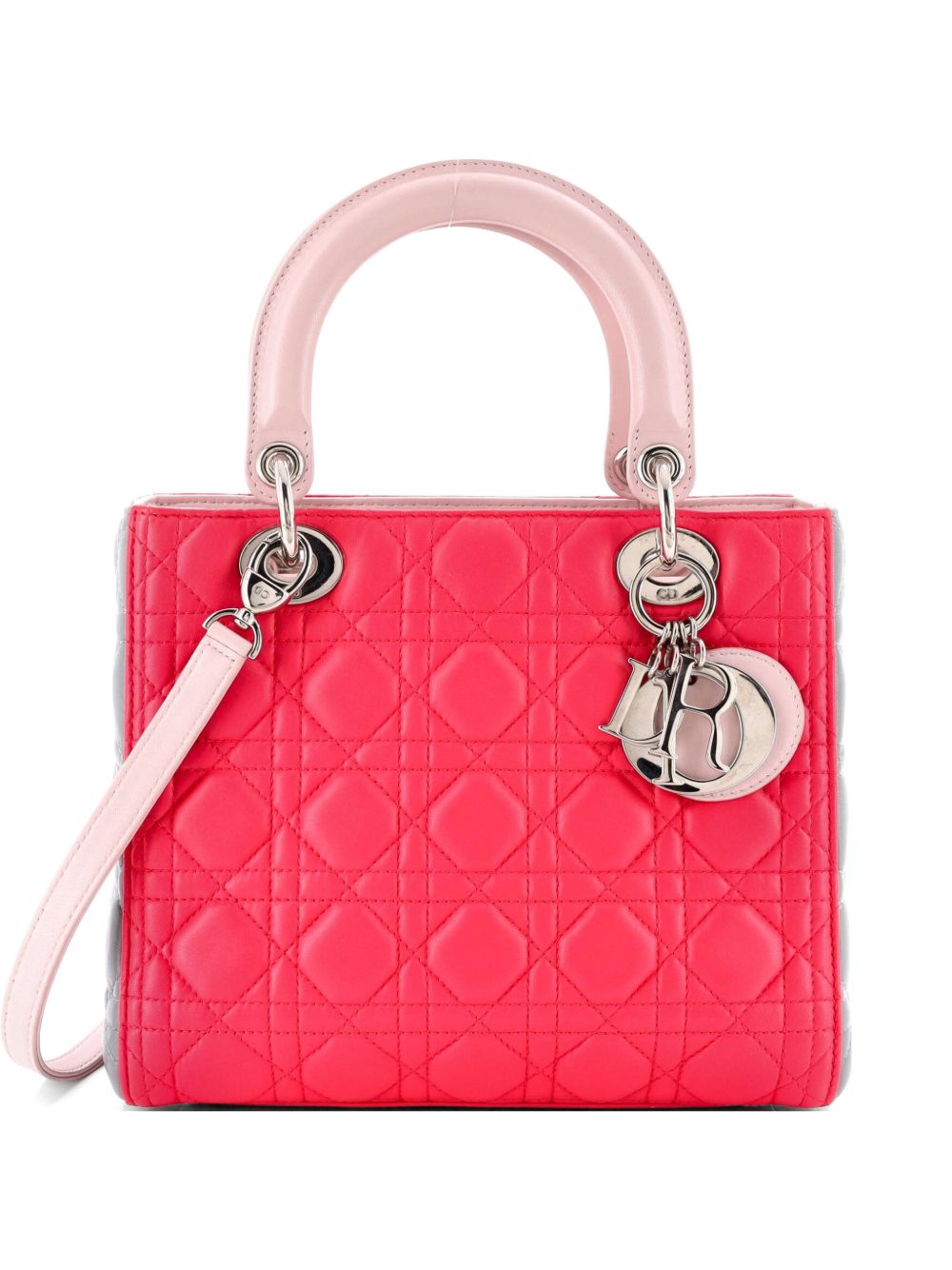 Tricolor Lady Dior Bag Cannage Quilt Leather Medium satchel