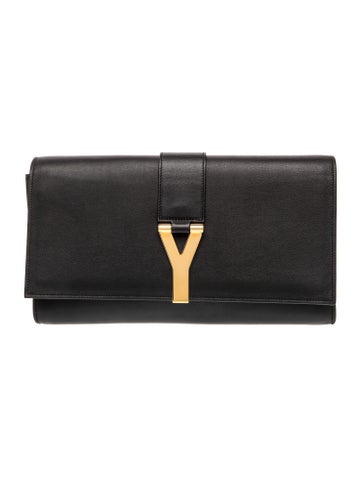 Leather Y Ligne Clutch