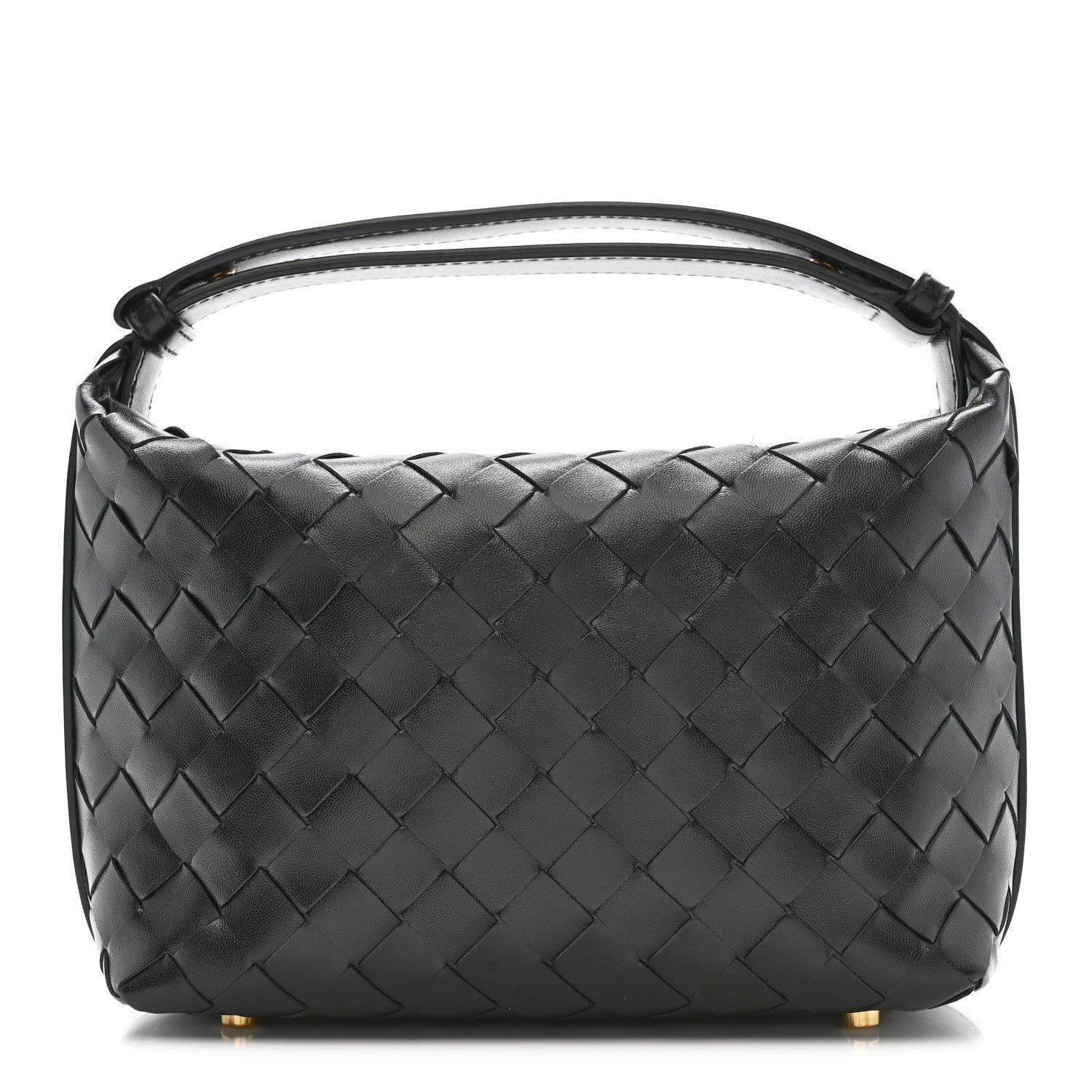 Bottega Veneta Calfskin Nappa Intrecciato Mini Wallace Black