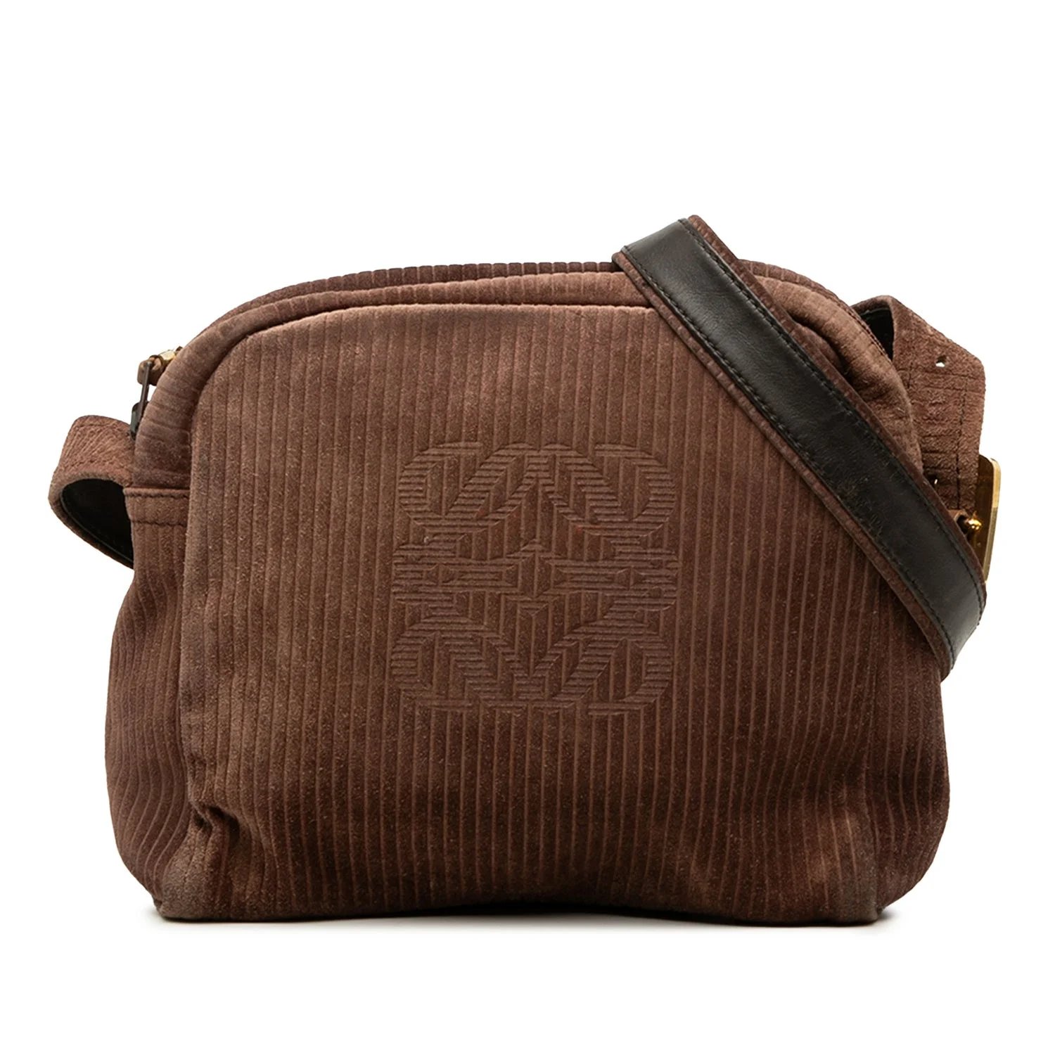 Corduroy Anagram Shoulder Bag
