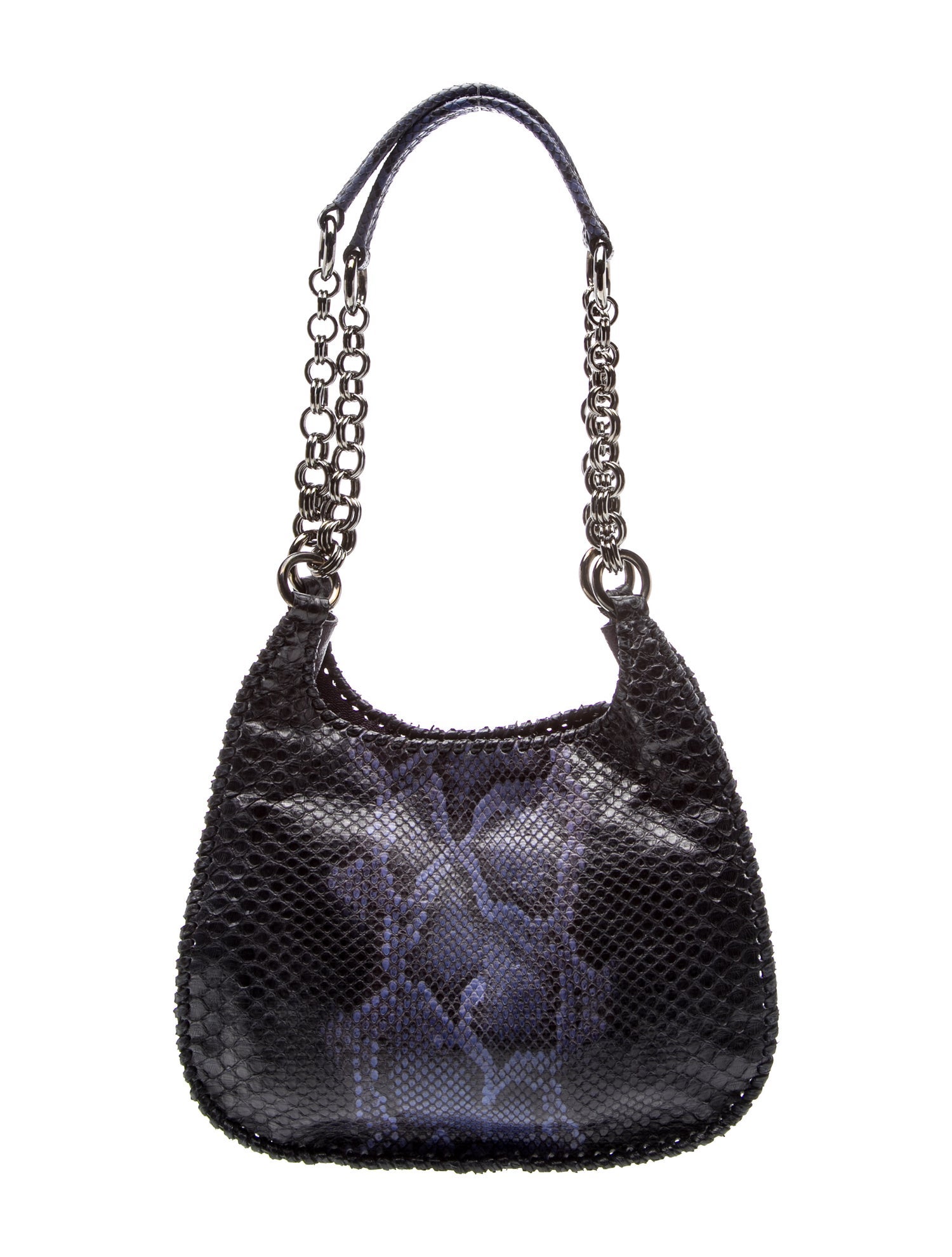 Enameled Metal Triangle Shoulder Bag Vintage