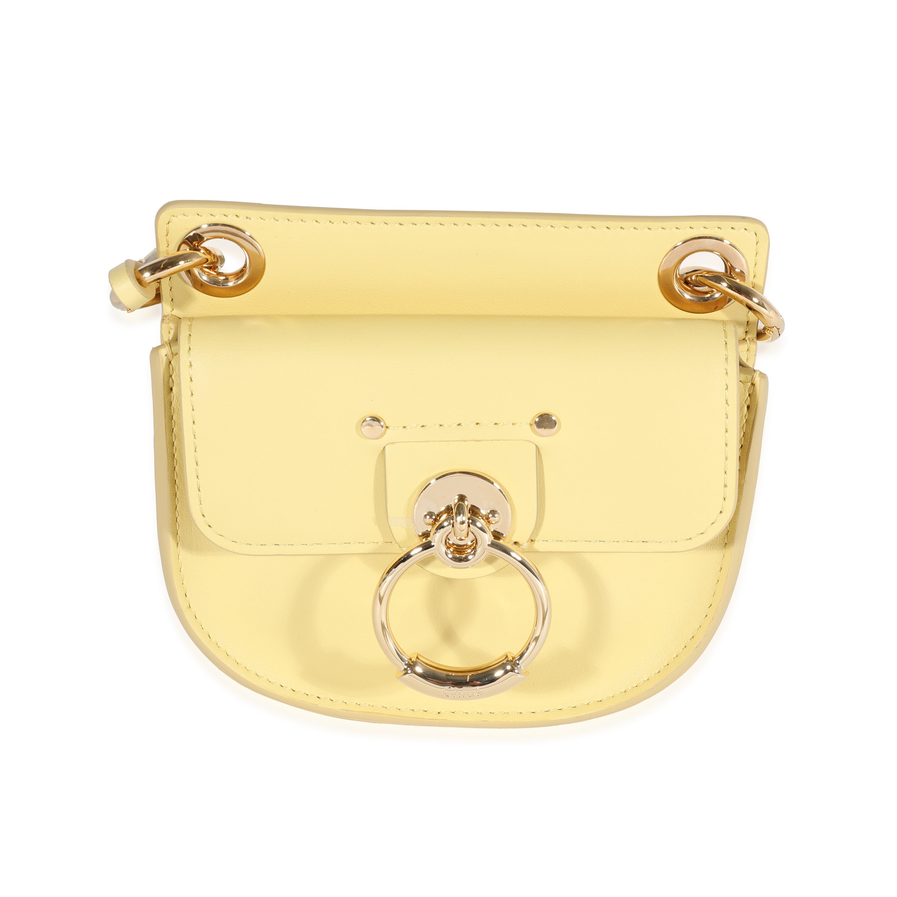 Chloe Yellow Leather The Mini Flat Pouch