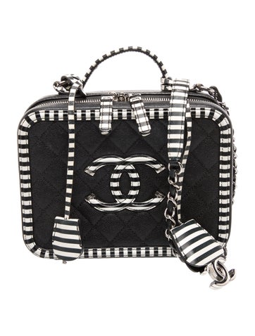 Medium Striped Filigree Vanity Case