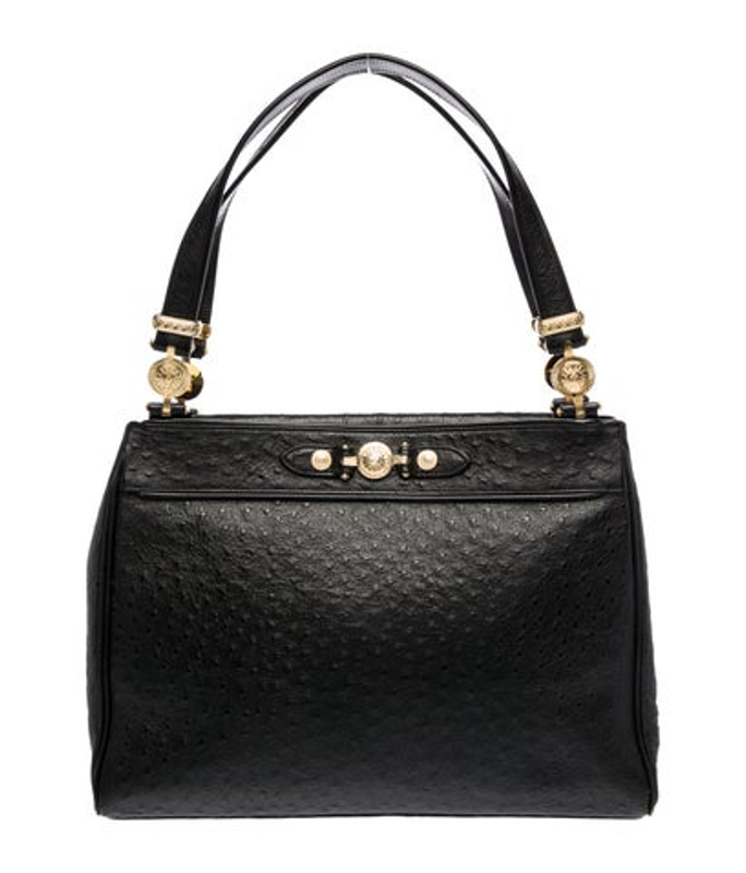 Versace Ostrich Shoulder Bag