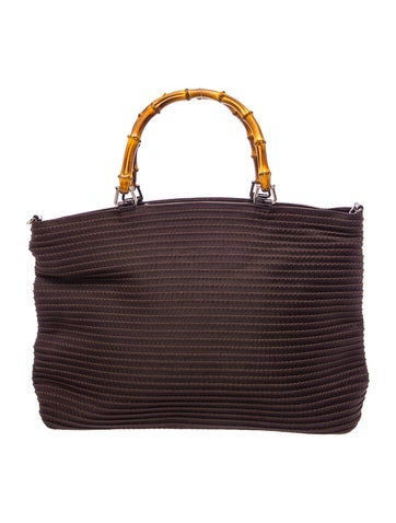 Bamboo Top Handle Bag Vintage