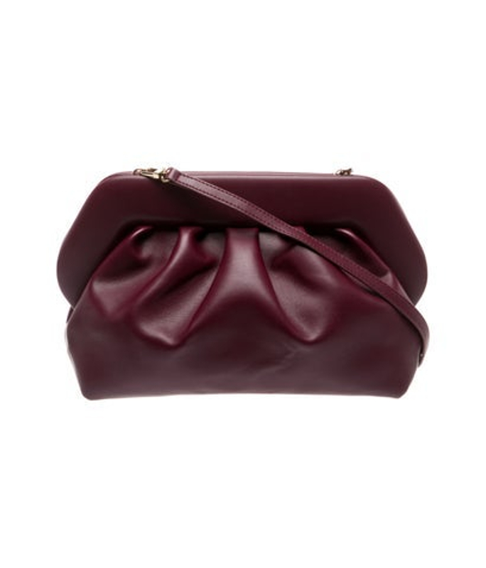 Themoire Leather Evening Bag
