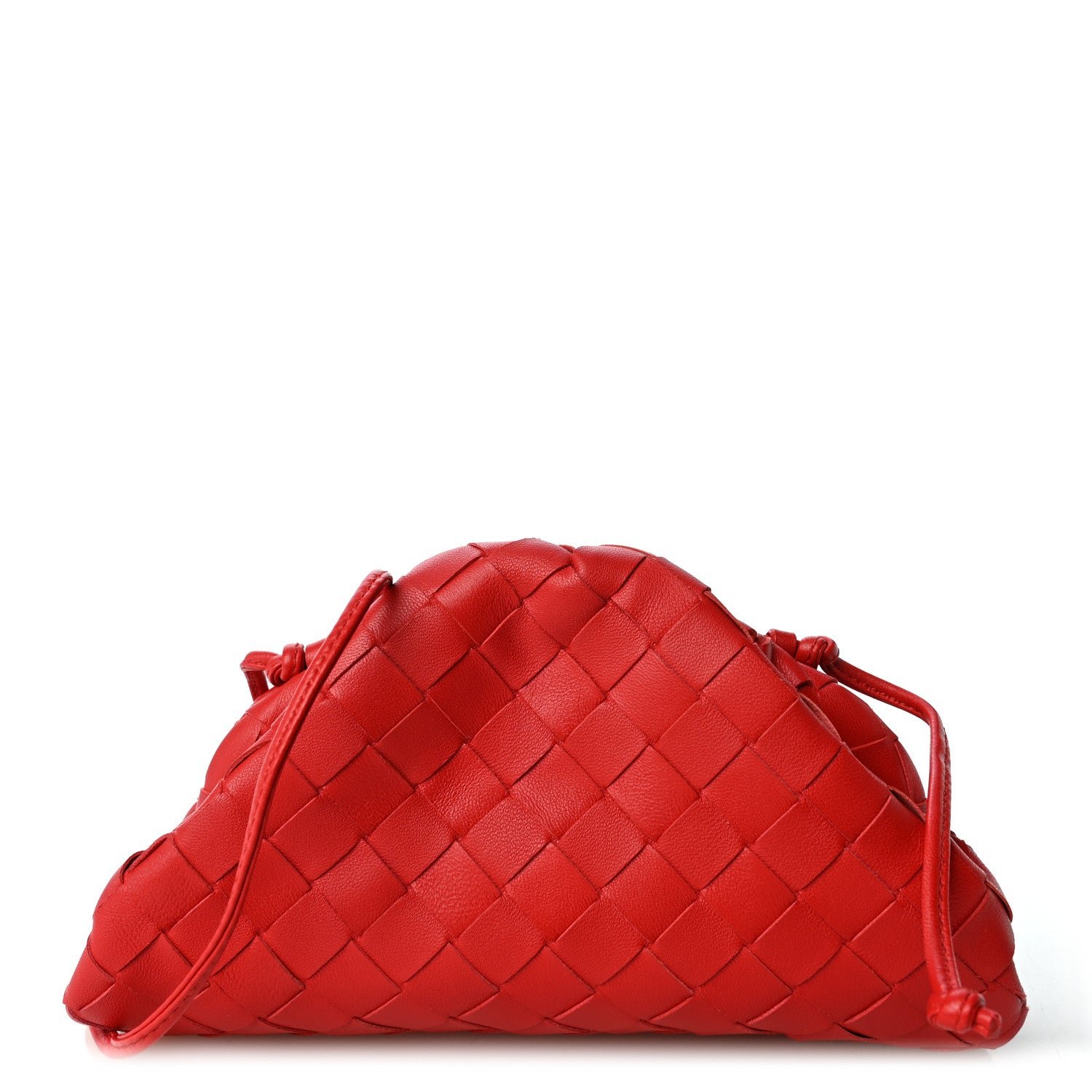 Bottega Veneta Nappa Intrecciato The Mini Pouch Bright Red