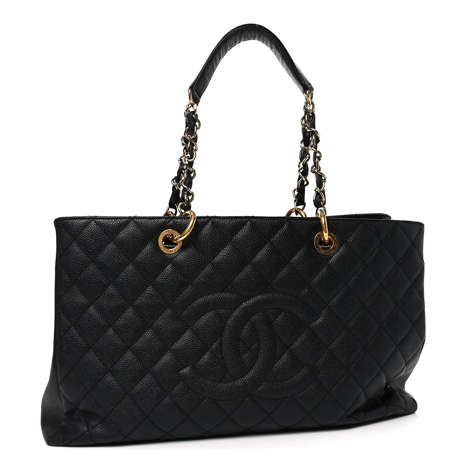 Chanel Caviar Quilted XL Grand Shopping Tote GST Black