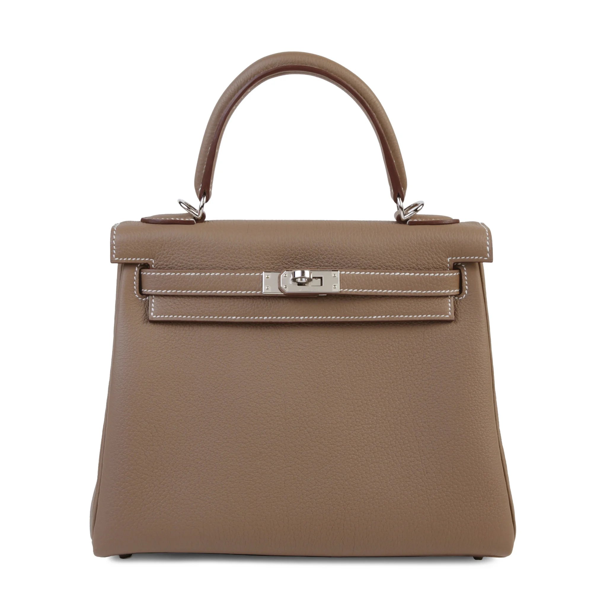 Brand New ( Rank N ) HERMÈS Kelly 25 Etoupe (18) Togo Palladium hardware G (2026)
