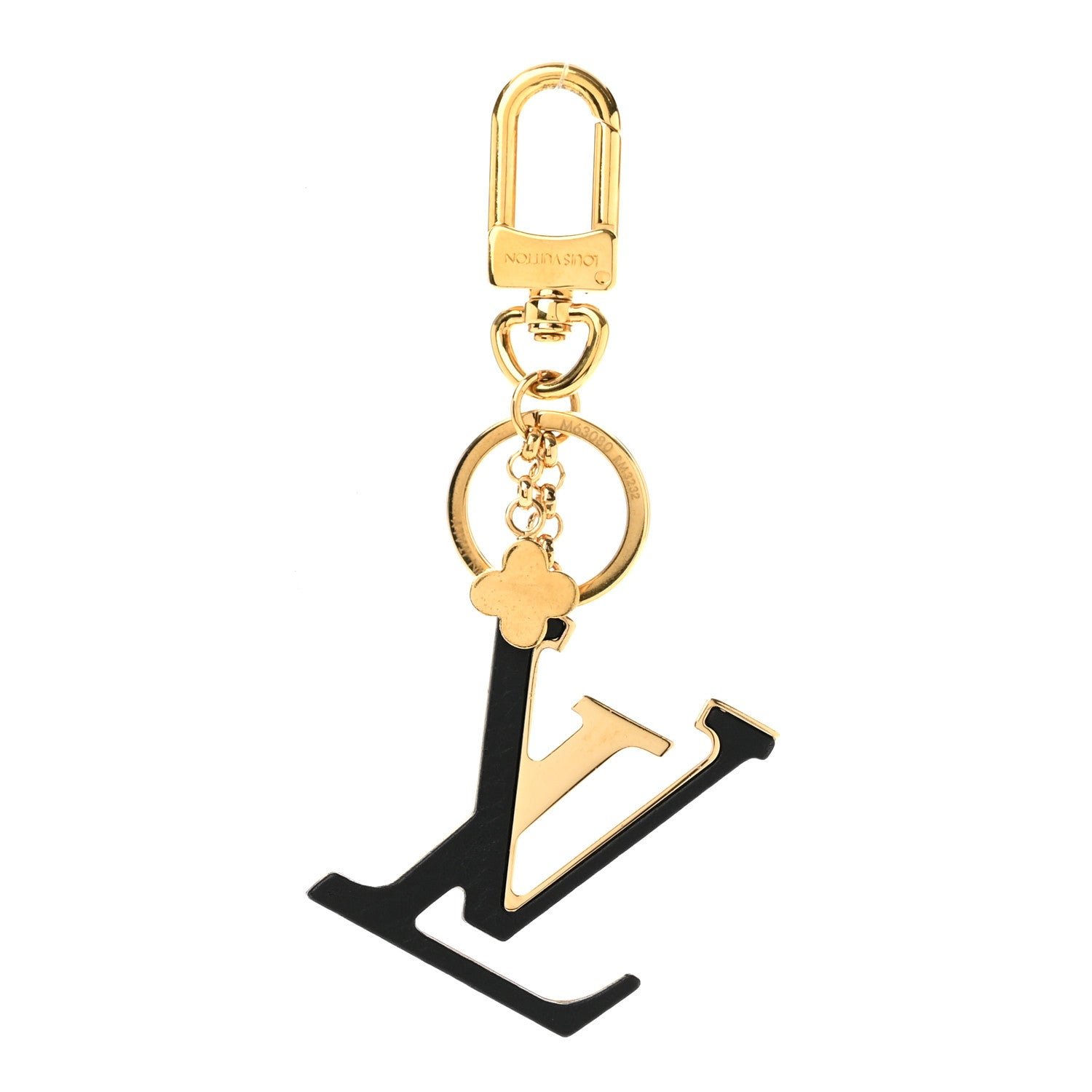 Louis Vuitton Metal Taurillon LV Capucines Bag Charm Key Holder Black
