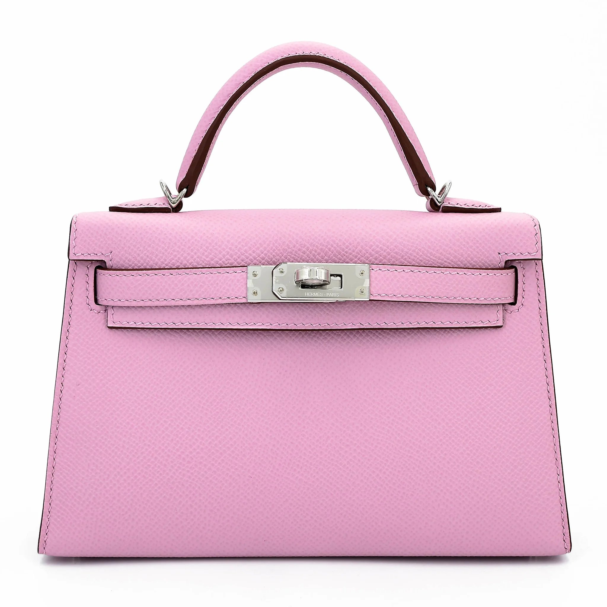 Brand New ( Rank N ) HERMÈS Mini Kelly II Mauve Sylvestre (X9) Epsom Palladium hardware G (2026)