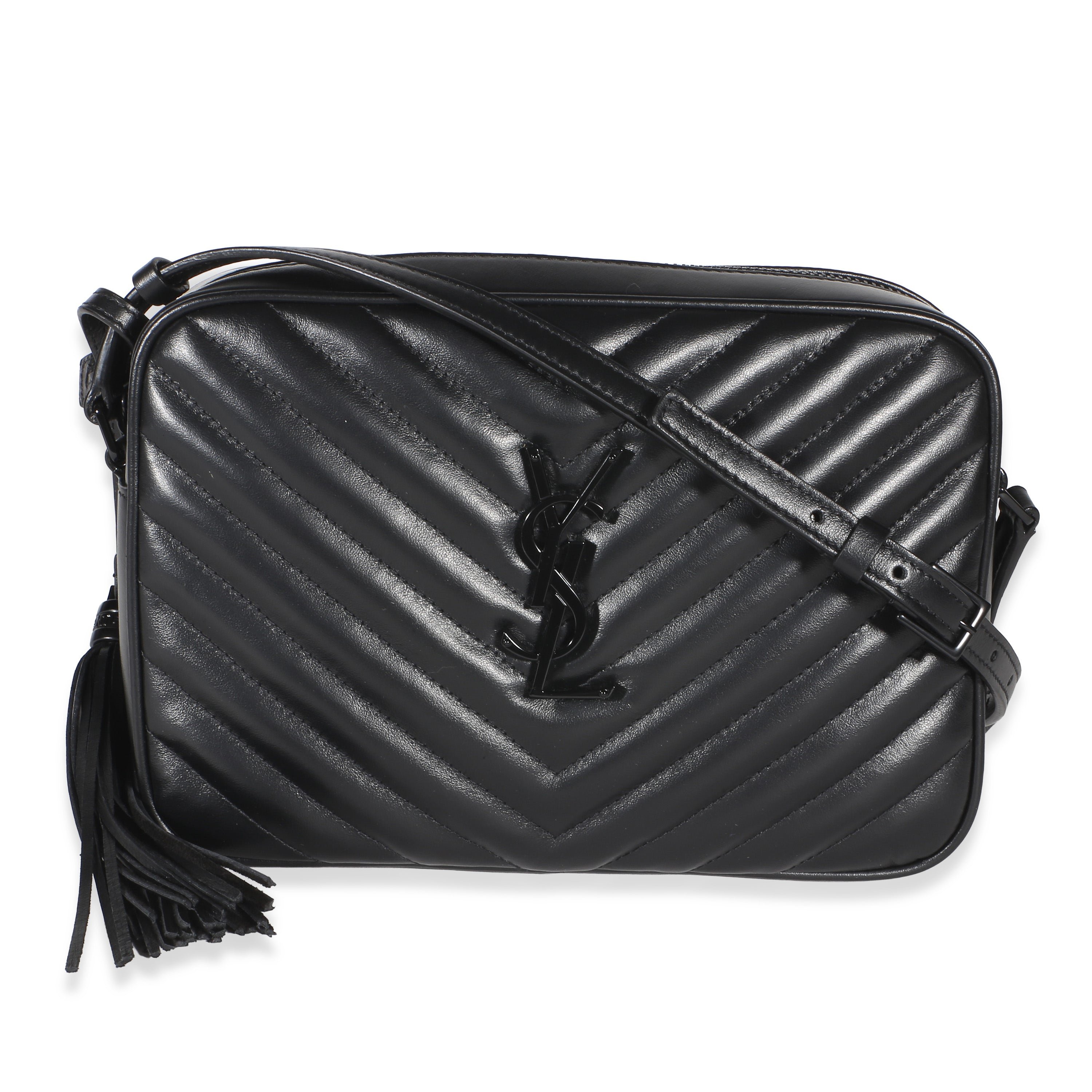 Black Calfskin Matelasse Monogram Lou Camera Bag
