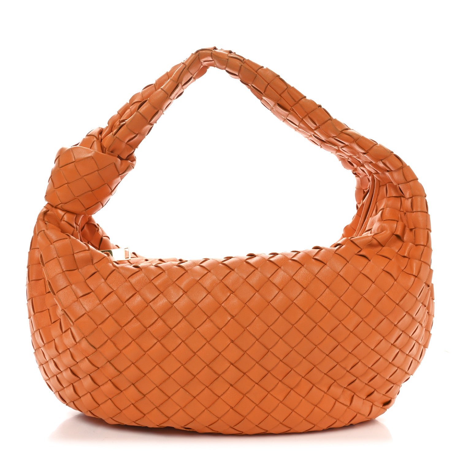 Bottega Veneta Nappa Intrecciato Small Jodie Twist Orange