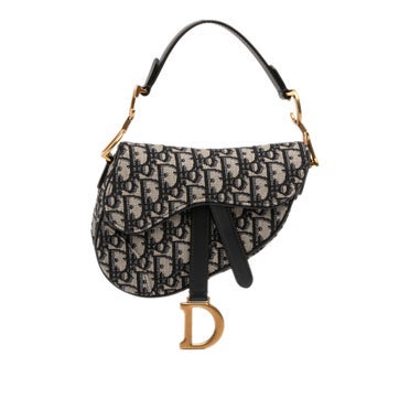 Mini Oblique Canvas Saddle Bag