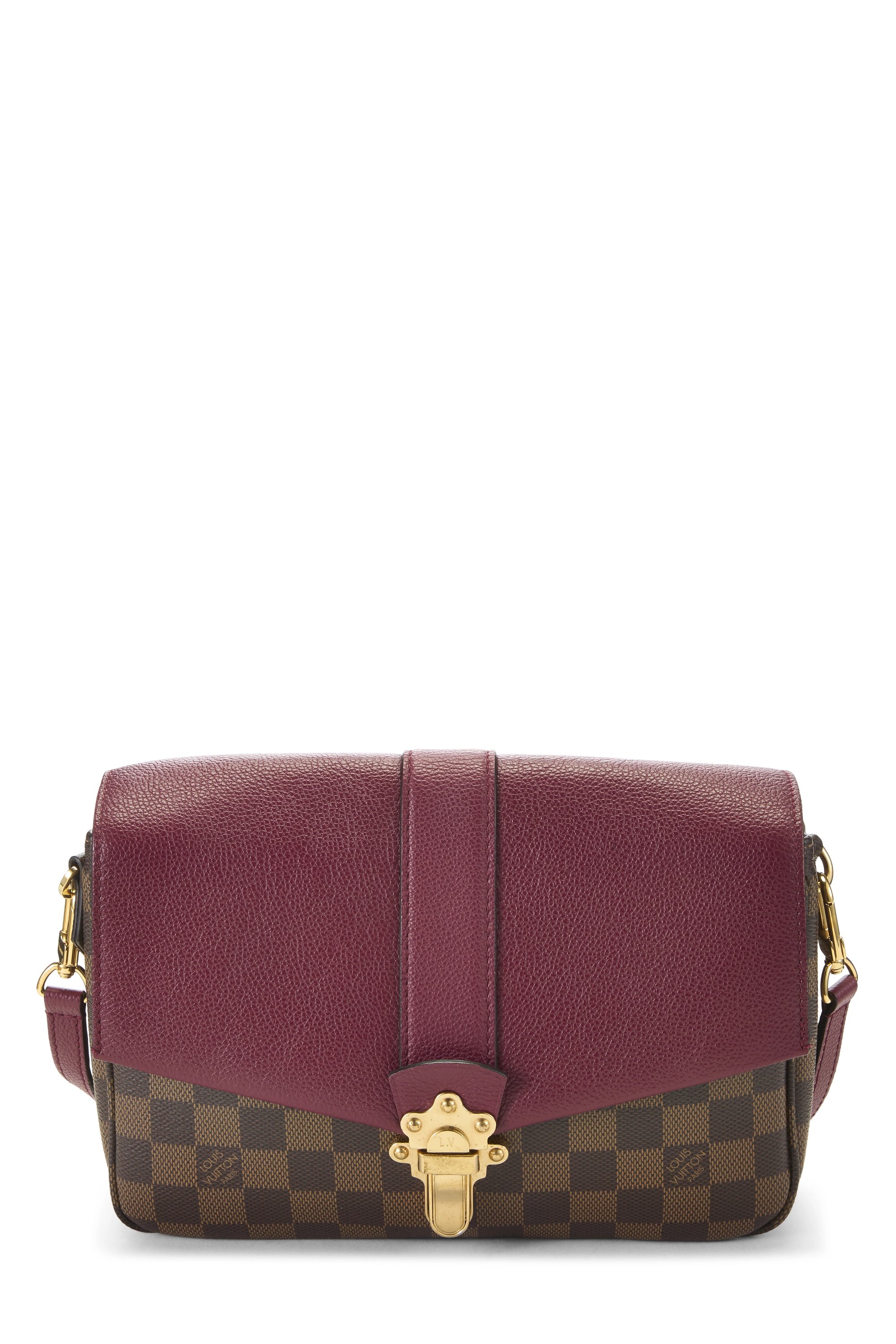 Burgundy Damier Ebene Clapton Crossbody