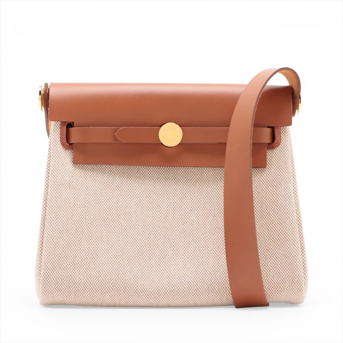 Hermès Herbag Zip 20 Mini Twirl Ash x Vash Beige x fauve Silver Metal Fittings K