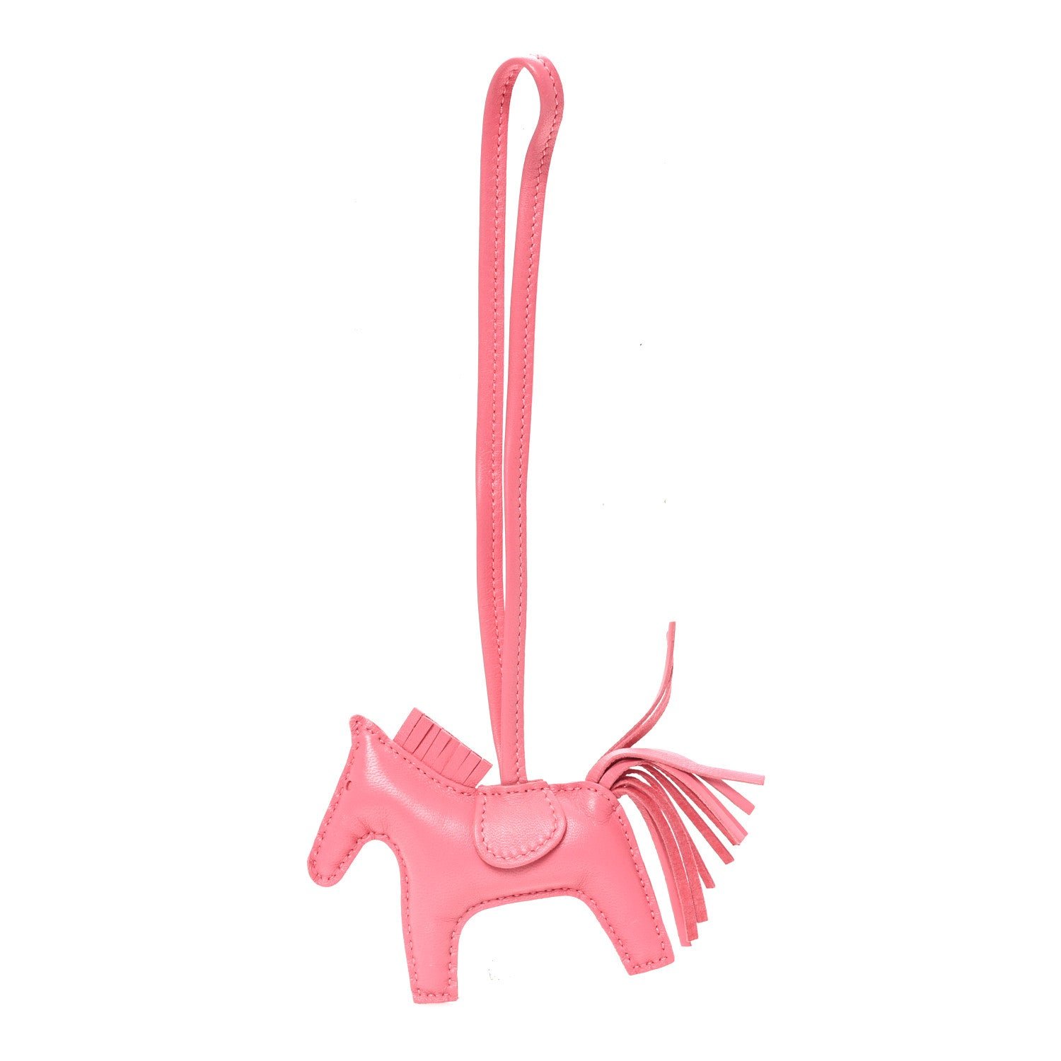 Milo Lambskin Grigri Rodeo Horse Bag Charm PM Rose Azalee