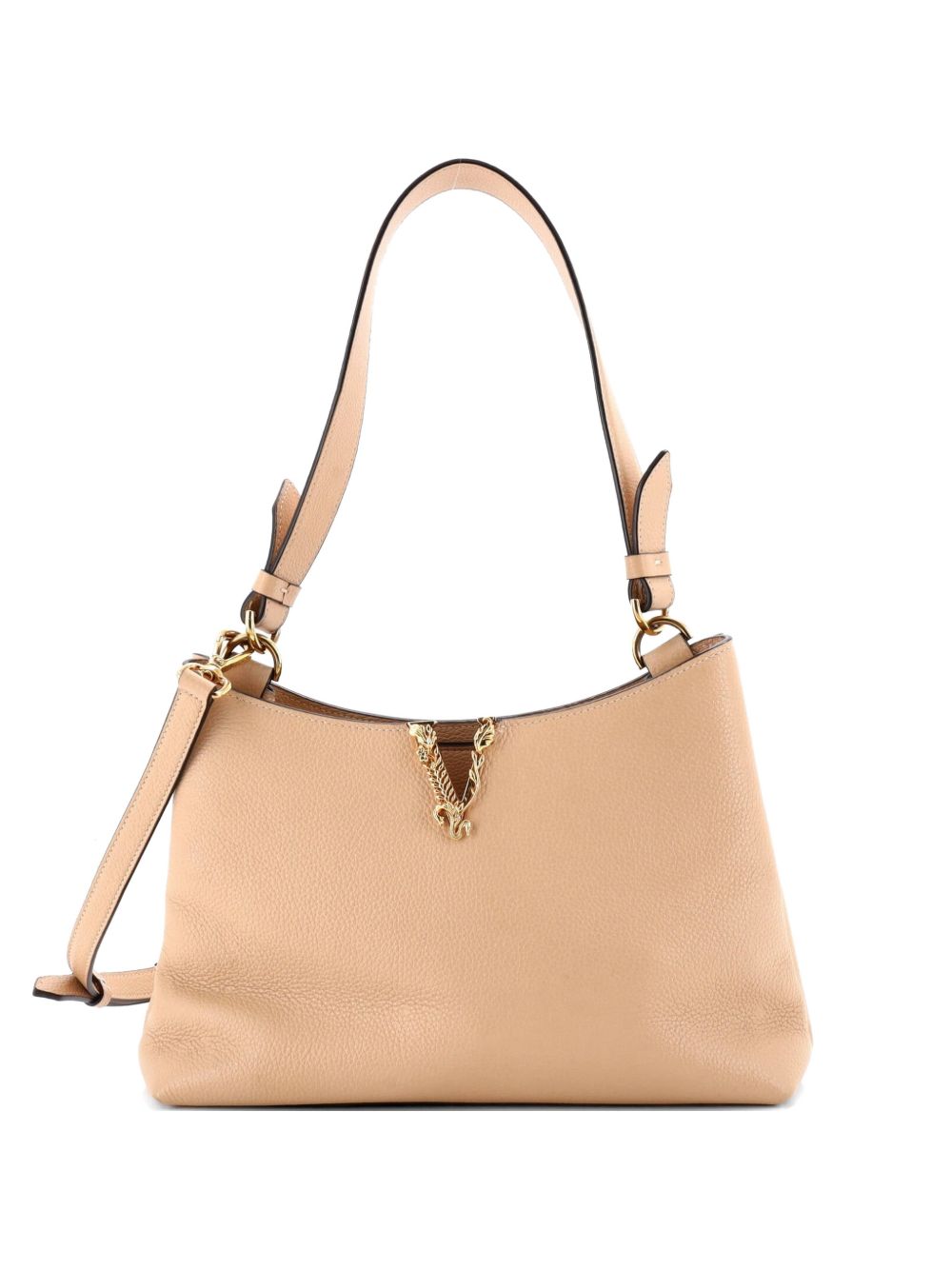 Versace Virtus Leather Small hobo bag