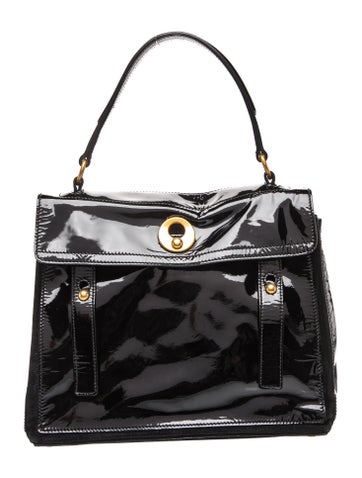 Patent Leather Top Handle Bag