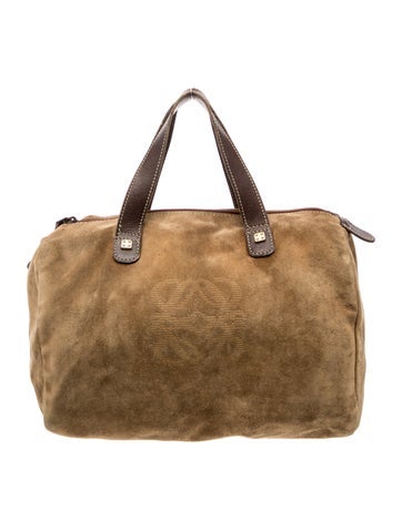 Loewe Suede Top Handle Bag Vintage