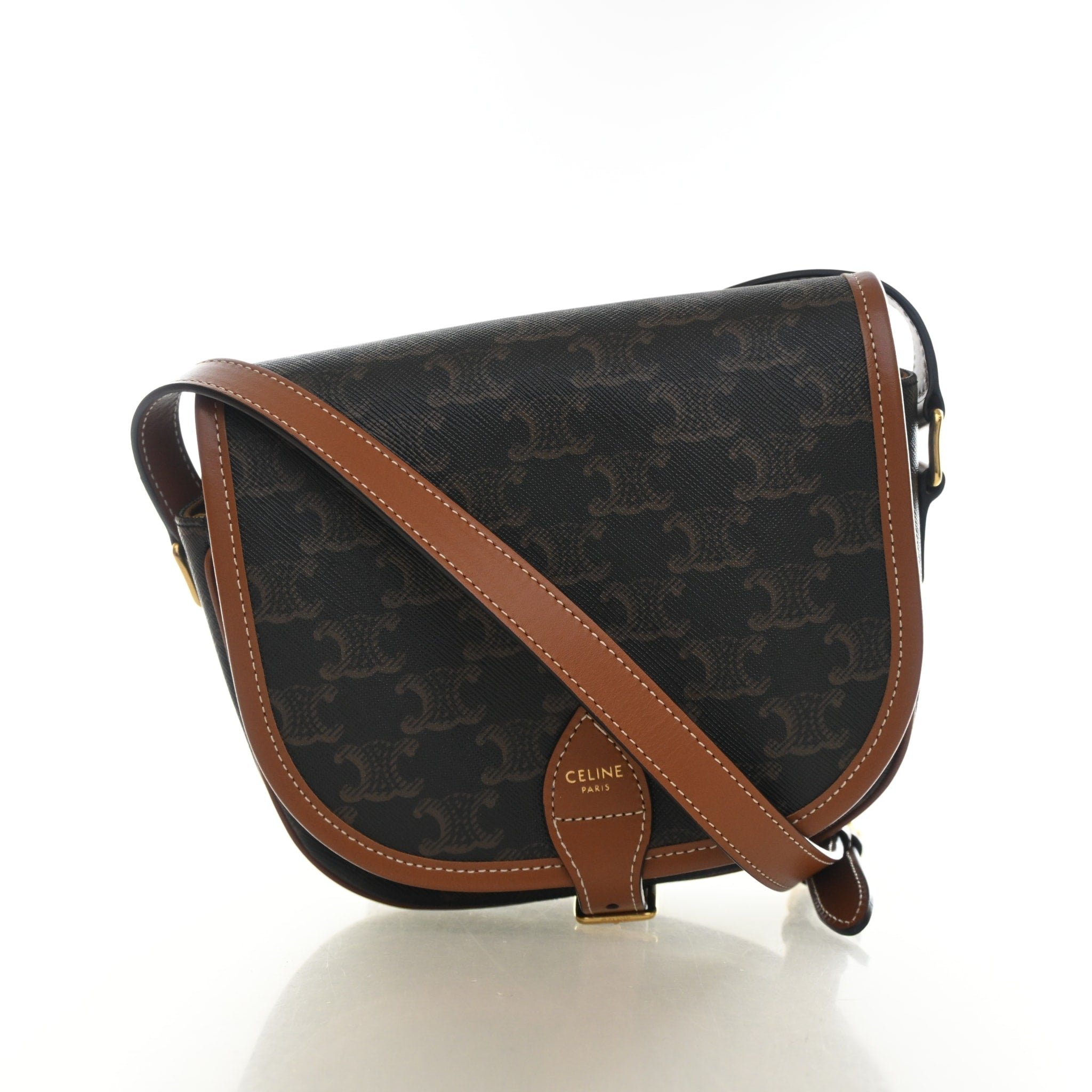 Celine Medium Triomphe Canvas Folco Shoulder Bag