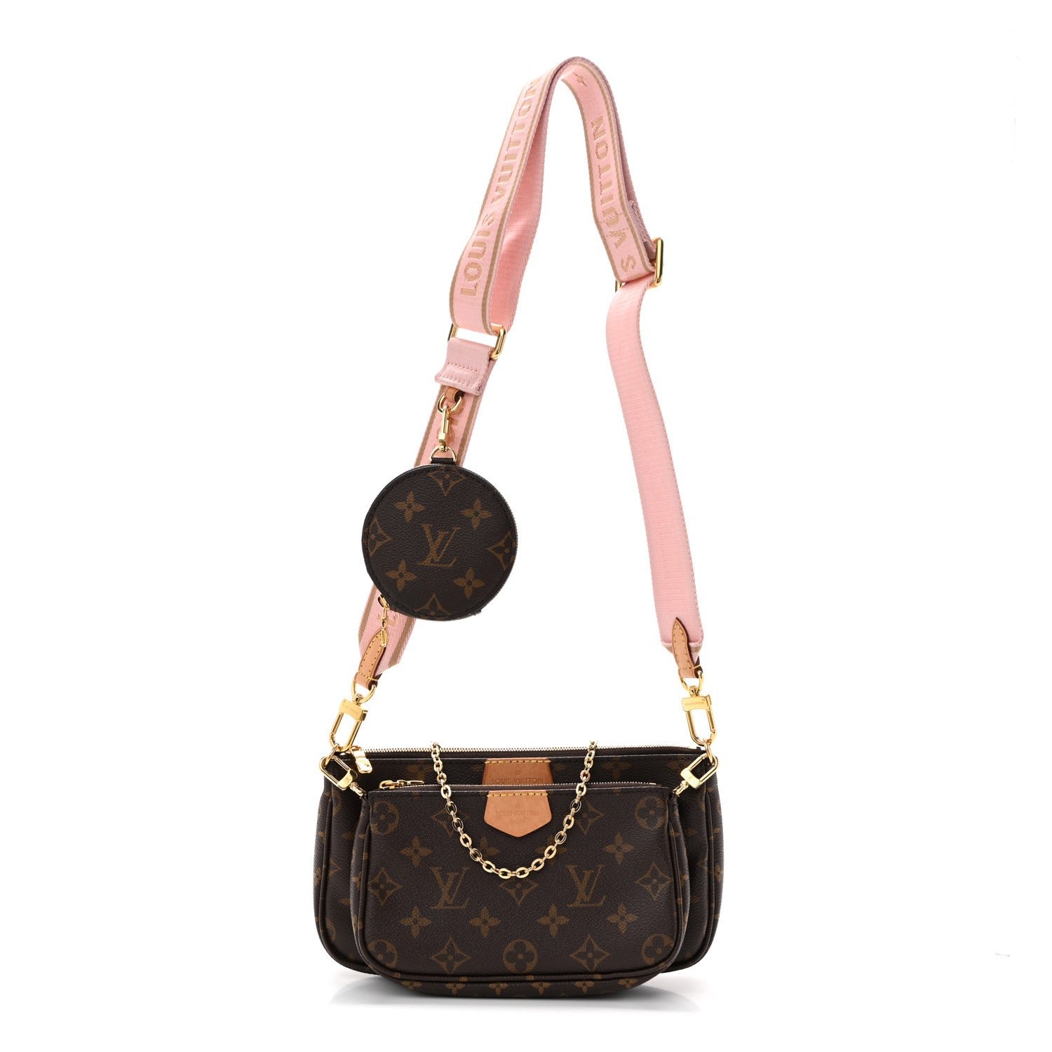 Louis Vuitton Monogram Multi Pochette Accessories Rose Clair