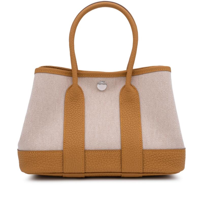 Hermes Naturel Sable Negonda and Ecru and Beige Toile H Neo Garden Party 23 Palladium Hardware, 2025