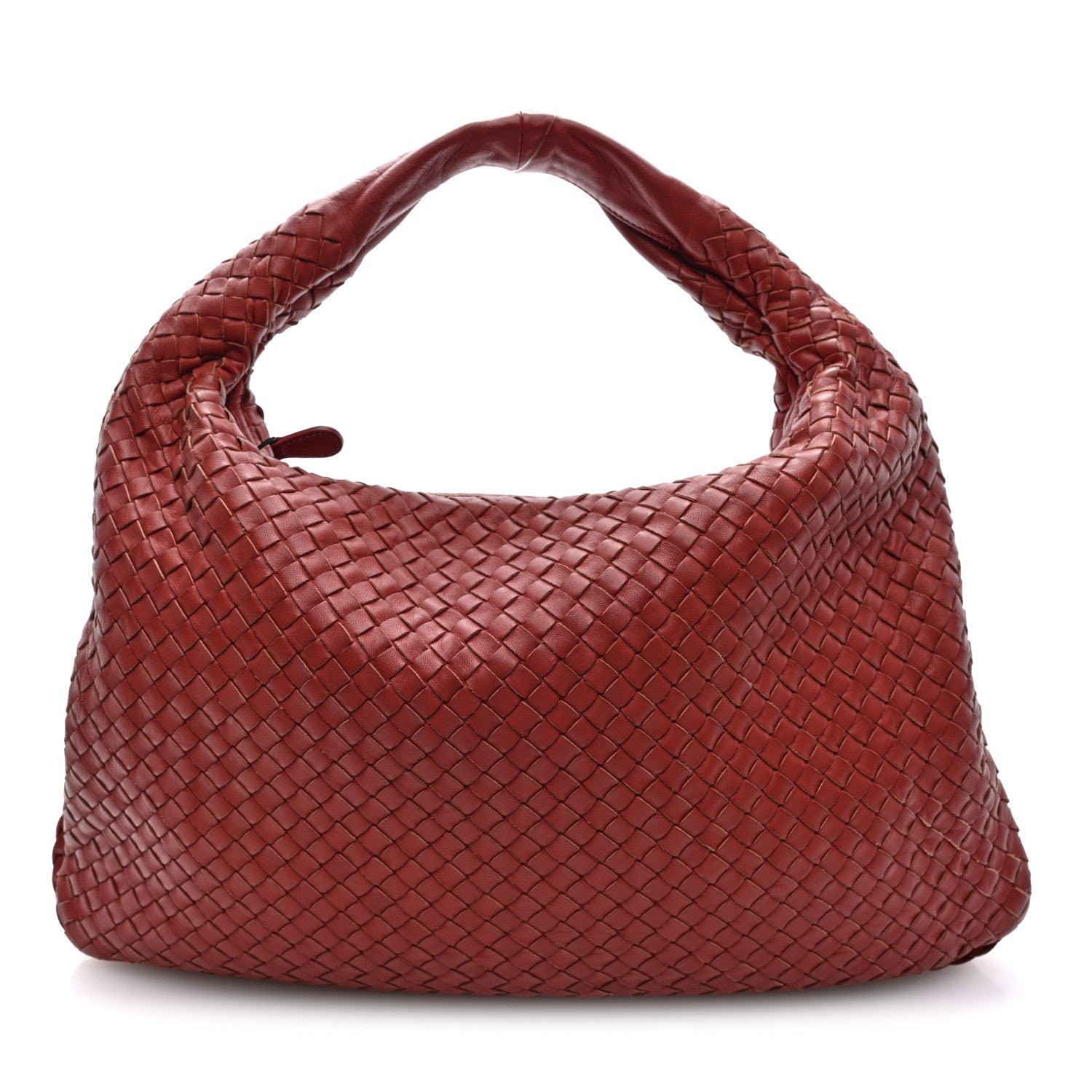 Bottega Veneta Nappa Intrecciato Large Veneta Hobo Brique
