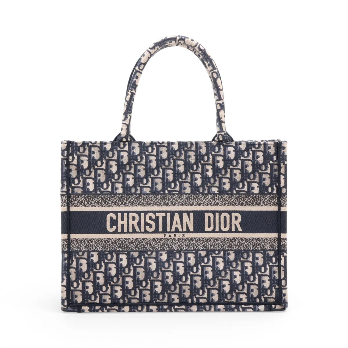 Christian Dior Oblique canvas Tote bag Navy Blue