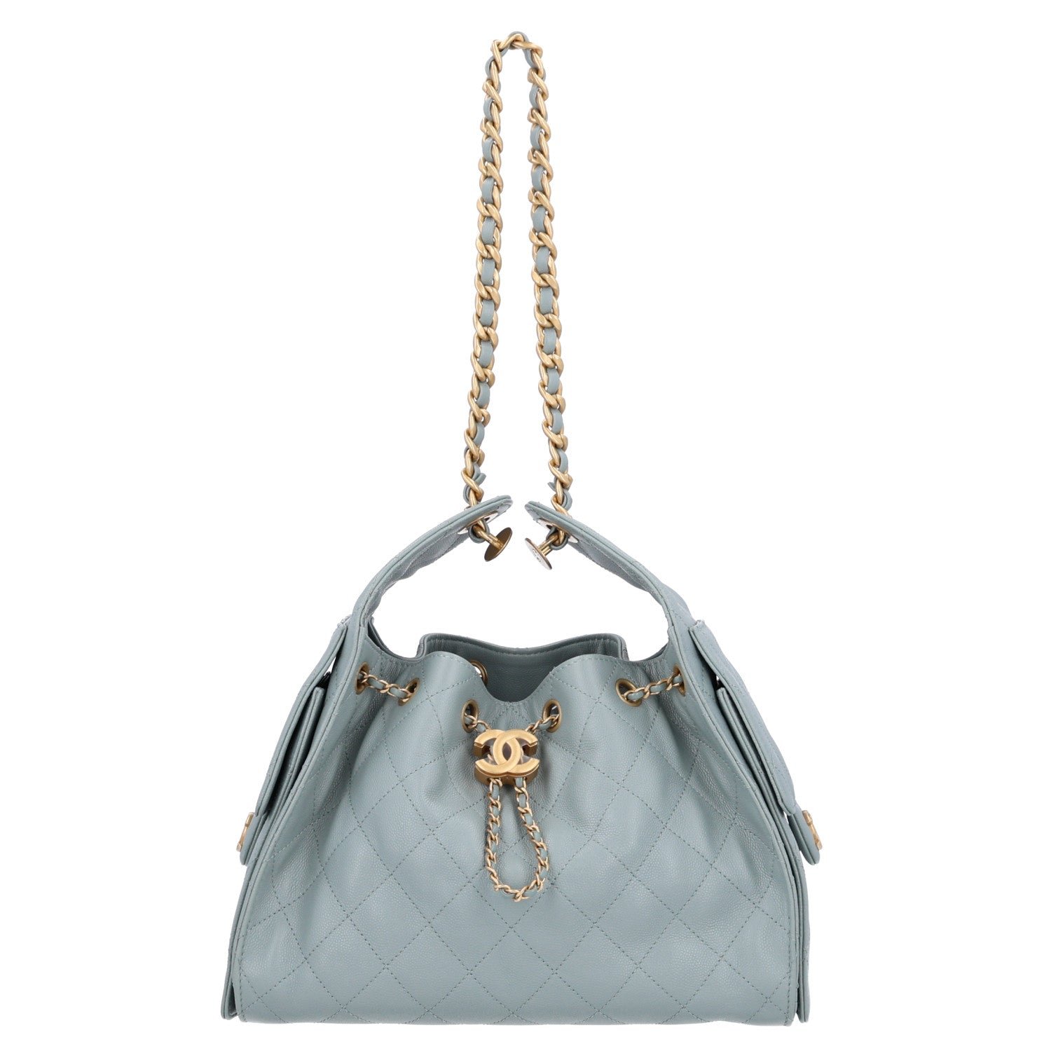 Chanel Caviar Quilted Small Chanel 25 Handbag Light Green