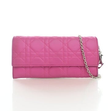 Lambskin Lady Dior Wallet On Chain