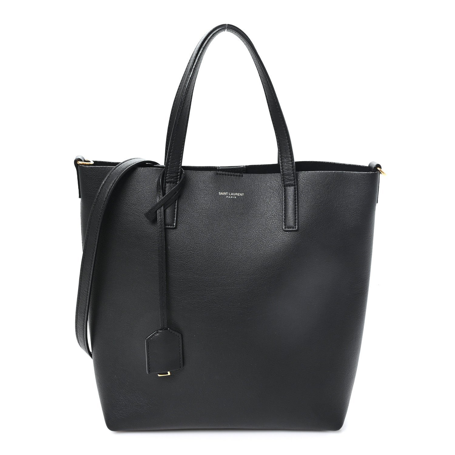 Saint Laurent Calfskin Toy Shopping Tote Black