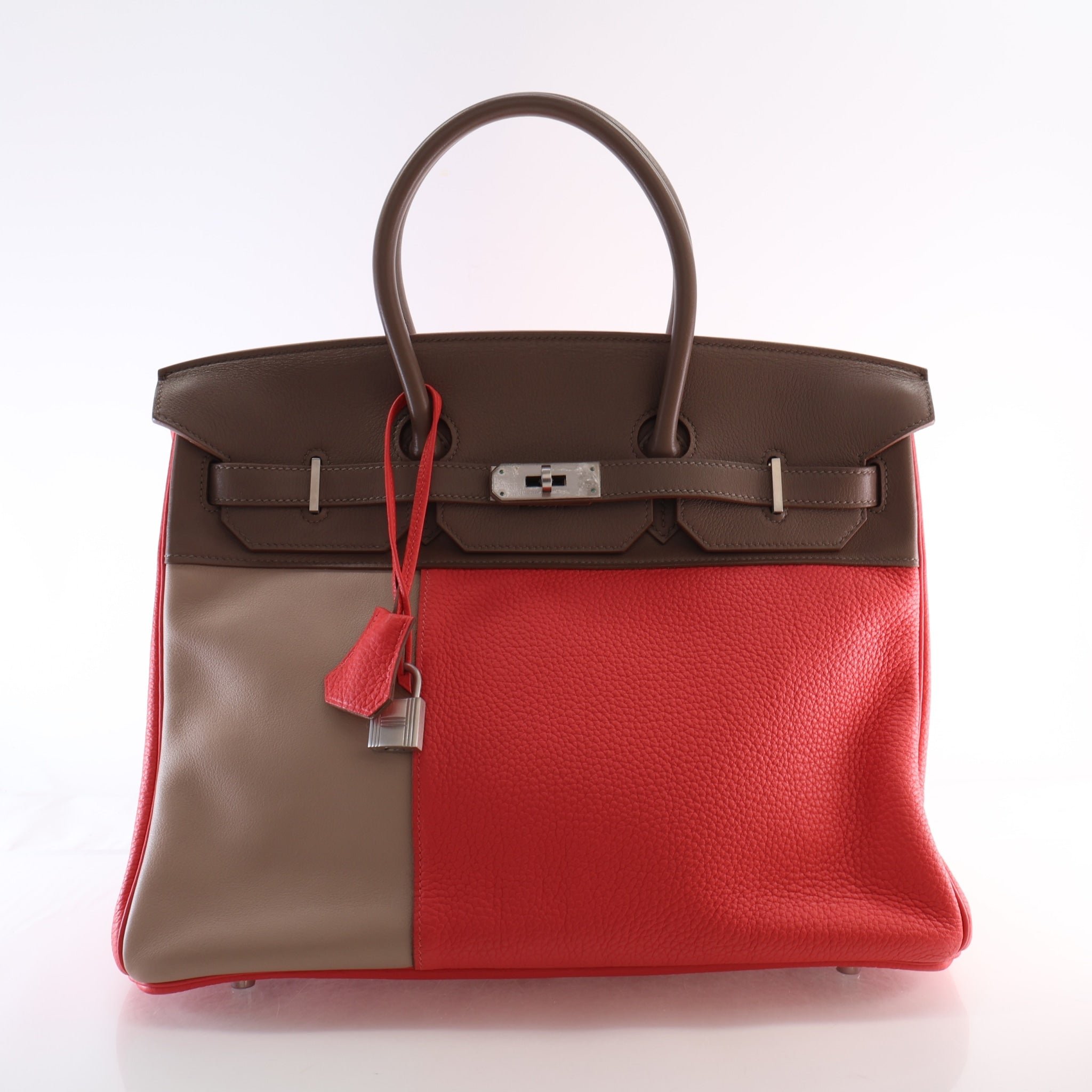 Hermes Rose Jaipur Clemence Birkin 35