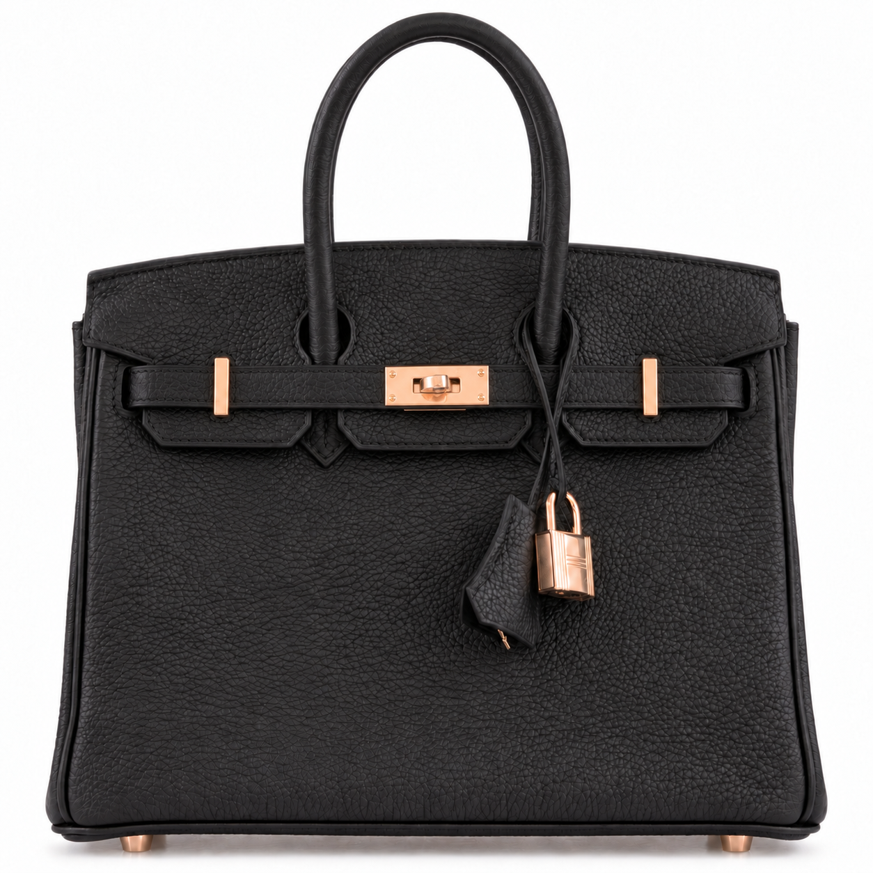 Hermès Birkin 25 Noir Togo Rose Gold Hardware
