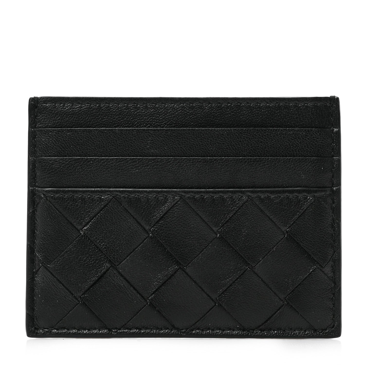 Bottega Veneta Nappa Intrecciato VN Card Case Black