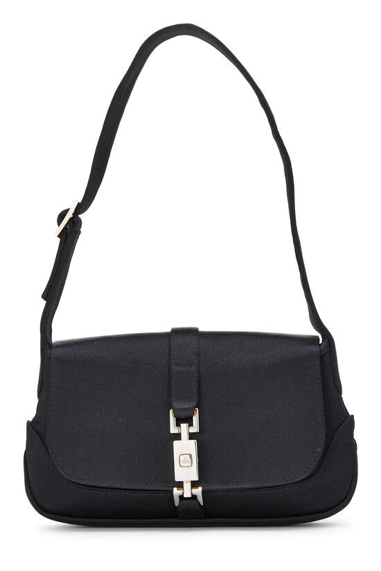 Gucci Black Satin Jackie Shoulder Bag Mini