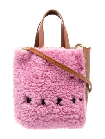 Marni Shearling Top Handle Bag