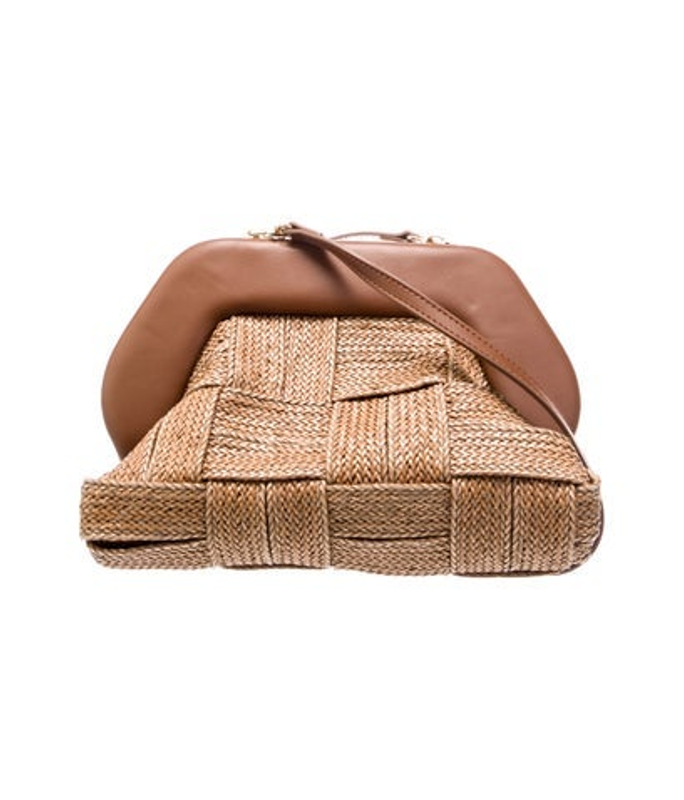 Themoire Raffia Shoulder Bag