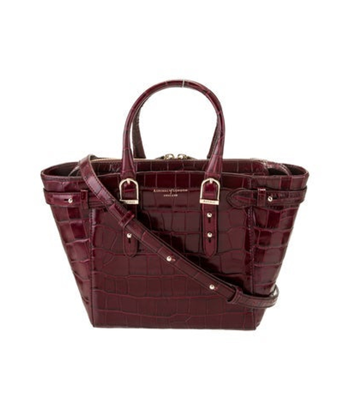 Aspinal of London Of London Crocodile Top Handle Bag