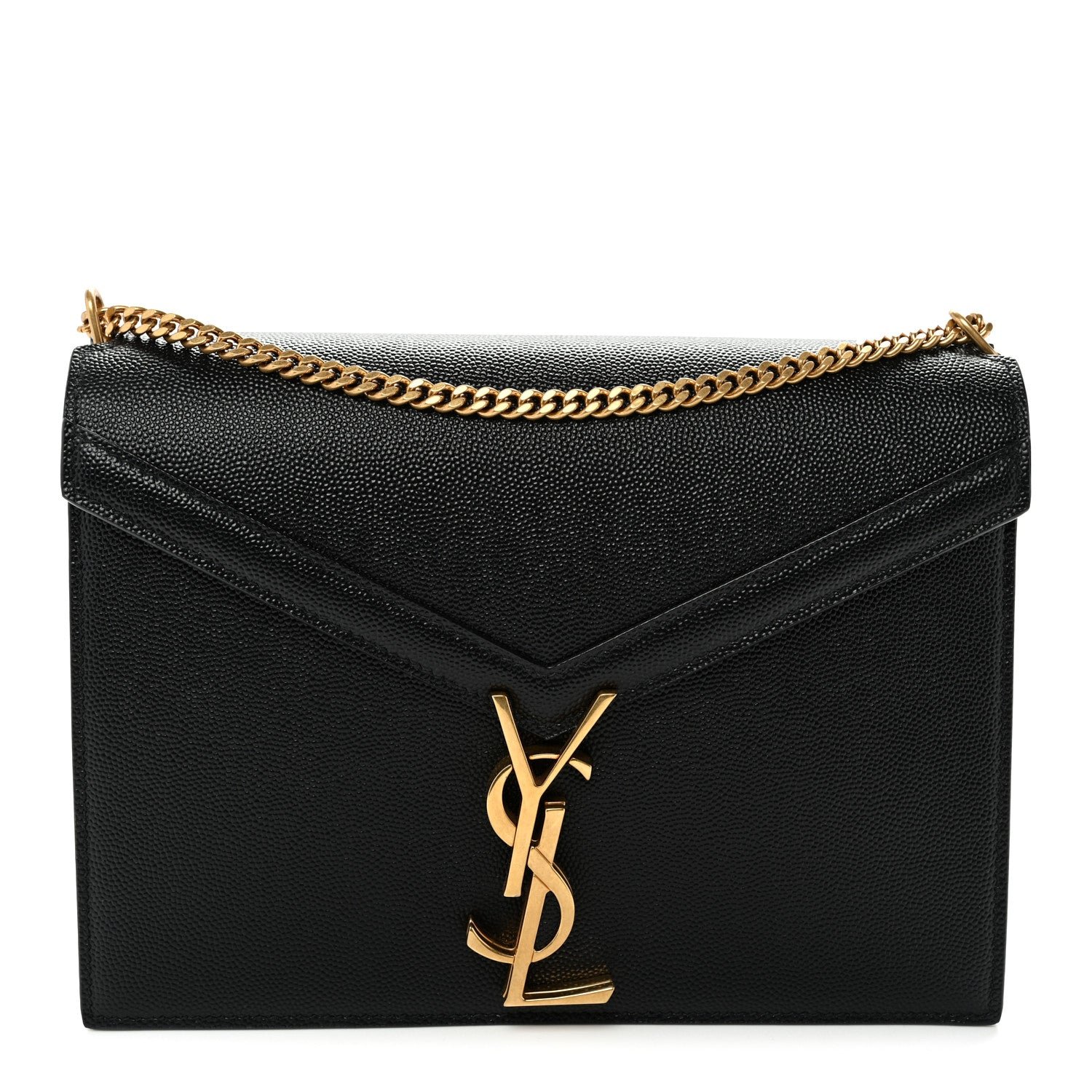 Saint Laurent Grain De Poudre Monogram Cassandra Clasp Bag Black Rouge Legion