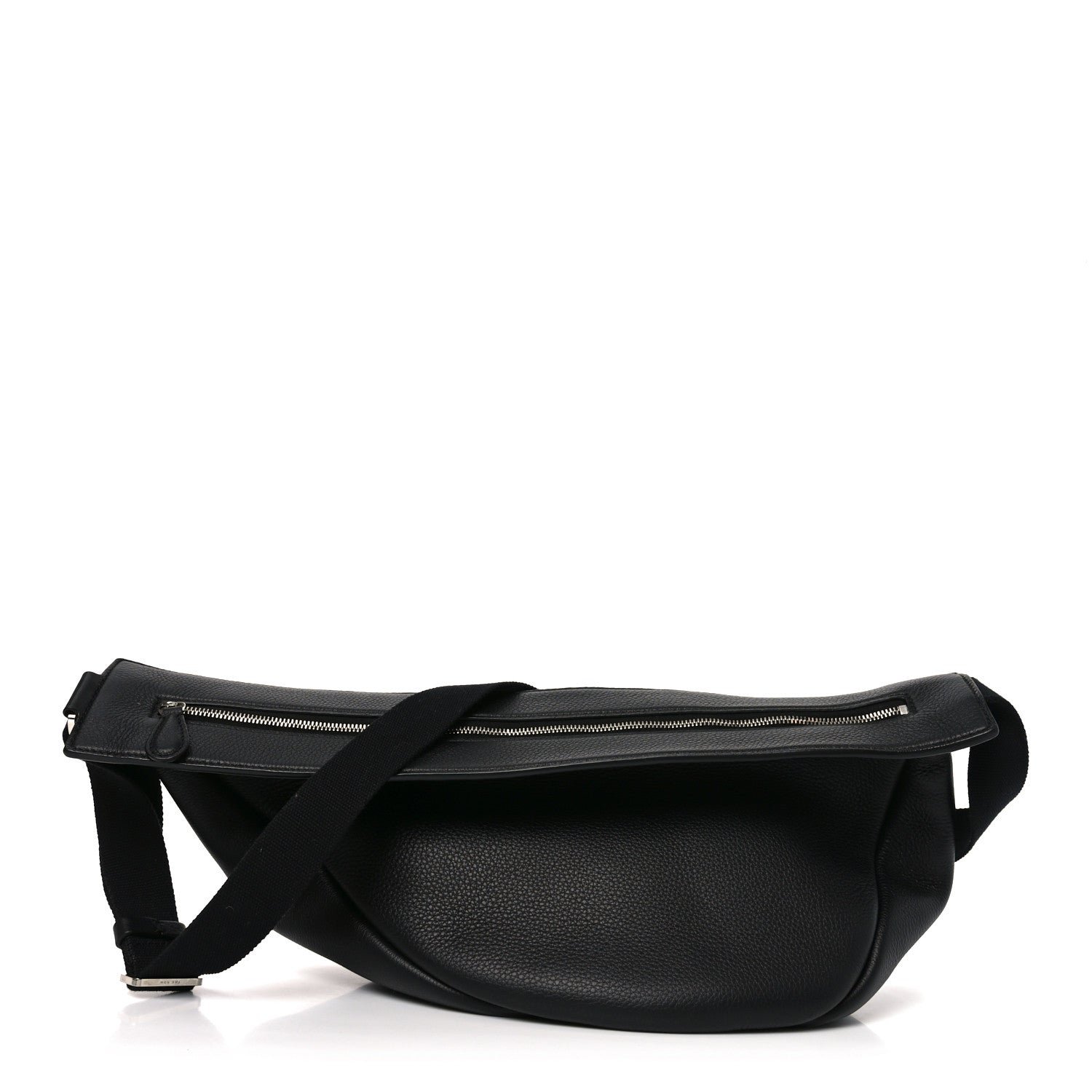 The Row Grained Calfskin Large Slouchy Banana Bag Black