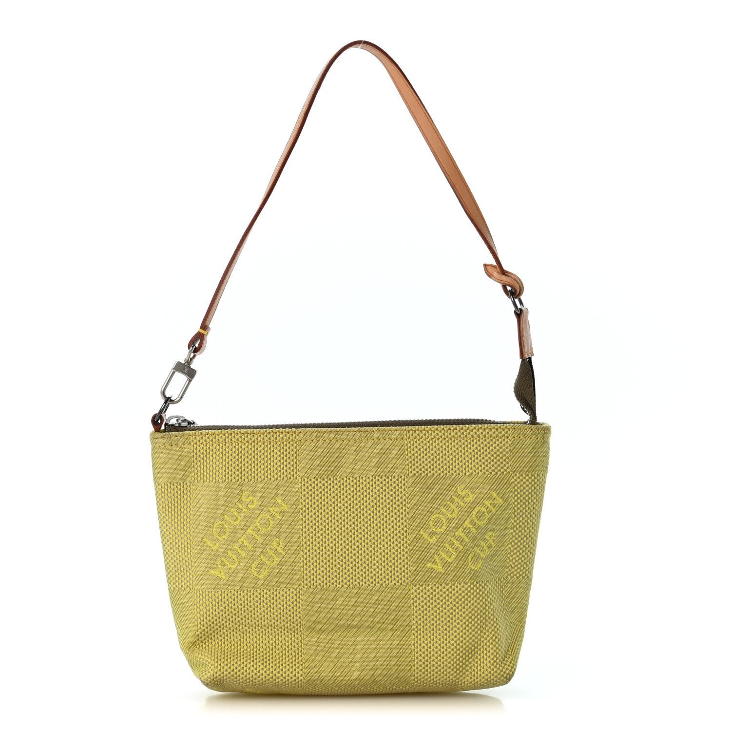 Louis Vuitton Damier Geant Americas Cup Pochette Accessories Volunteer Bag Yellow