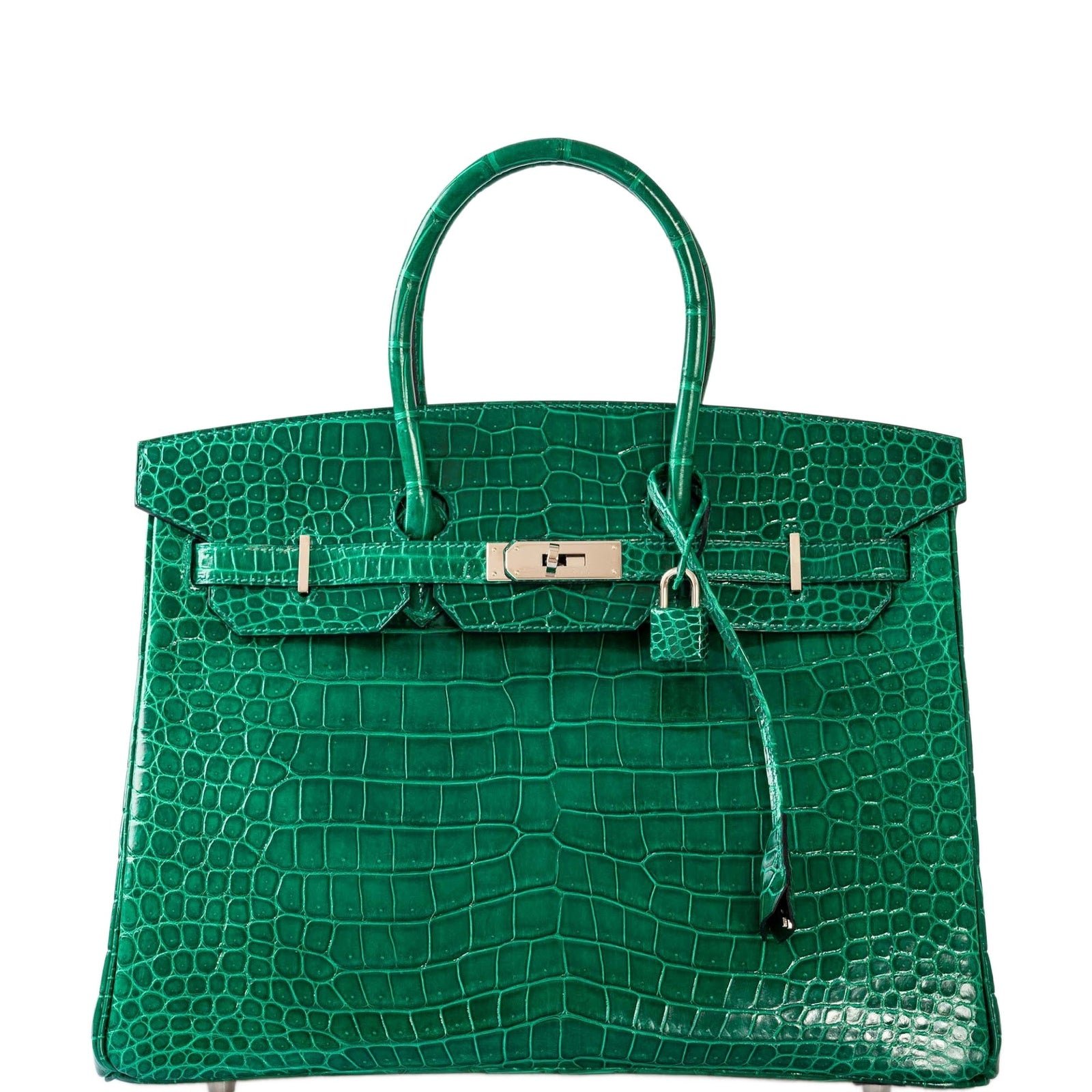 Hermès Birkin 35 Vert Émeraude Porosus Crocodile Palladium Hardware